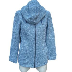 Roxy Women's Hooded Full Zip Fleece Jacket Blue Size M Casual Long Sleeve
